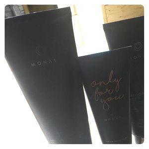 Monat hair shampoo, conditioner, and mask!